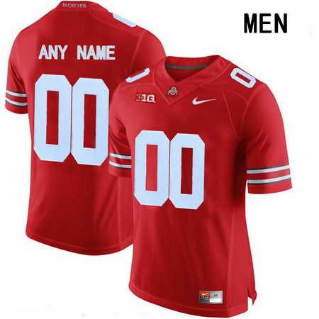 Men%27s Ohio State Buckeyes Customized College Football Nike Red Limited Jersey
